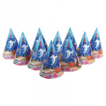 Themez Only Underwater Paper Cone Hats 10 Piece Pack